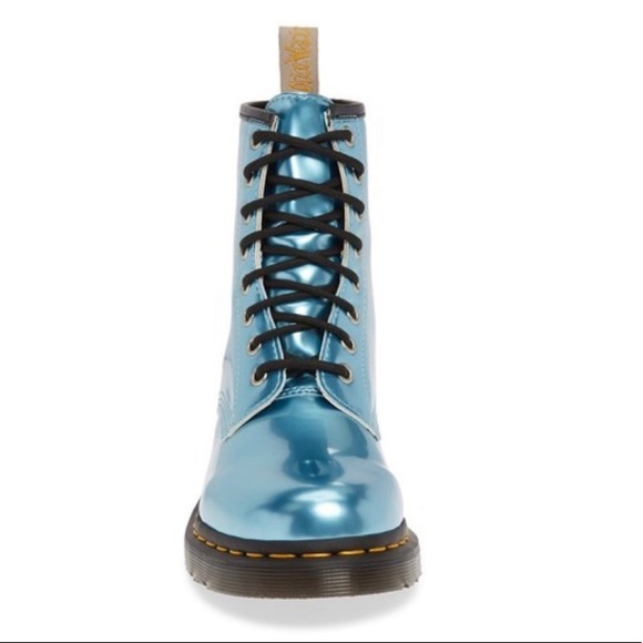 NIB Doc Martens Metallic Blue 1460 Combat Boots - Picture 4 of 8